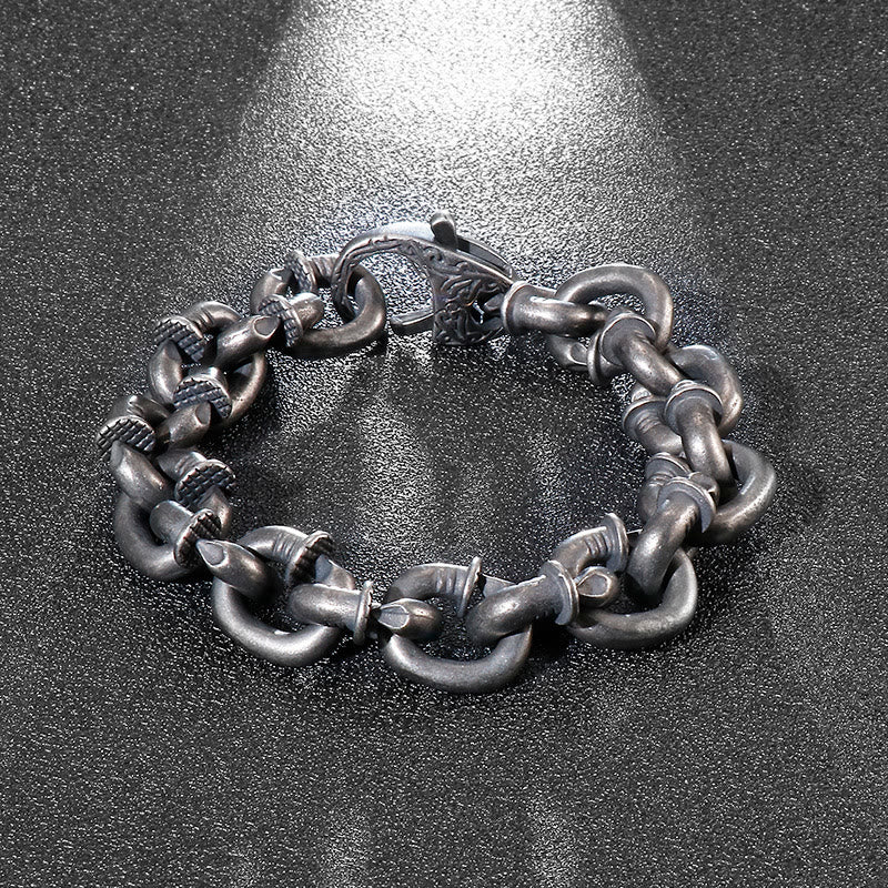 WorldNorse Nail Link Chain Bracelet