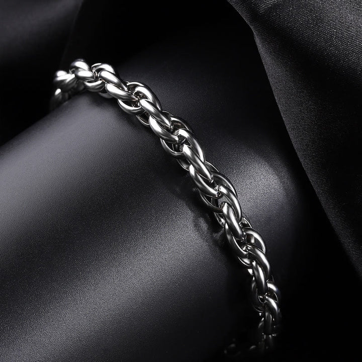 WorldNorse Steel Twisted Chain Bracelet