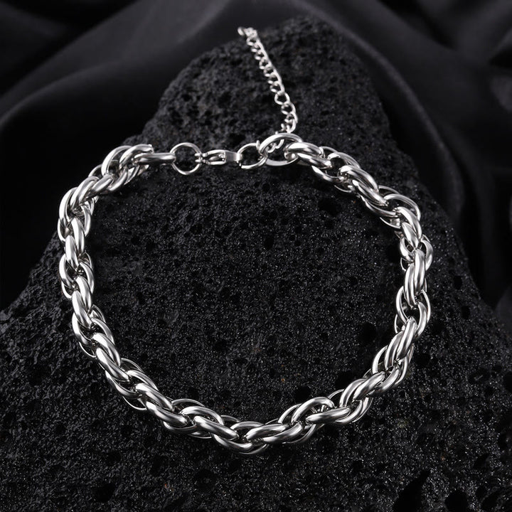 WorldNorse Steel Twisted Chain Bracelet