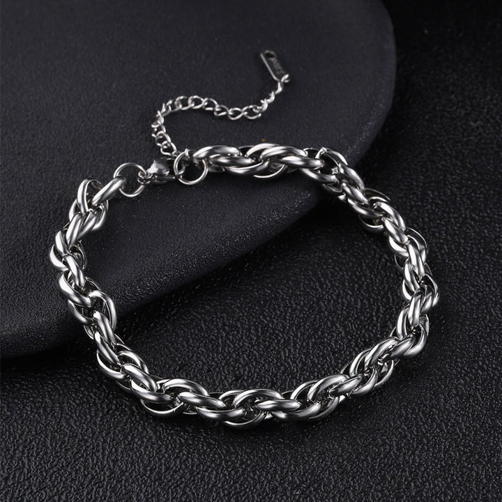 WorldNorse Steel Twisted Chain Bracelet