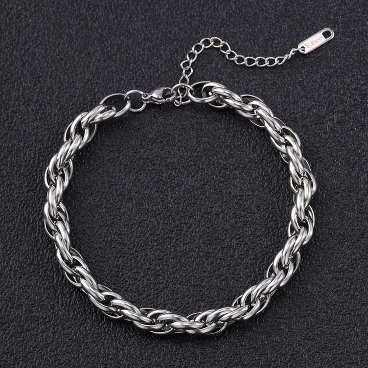 WorldNorse Steel Twisted Chain Bracelet