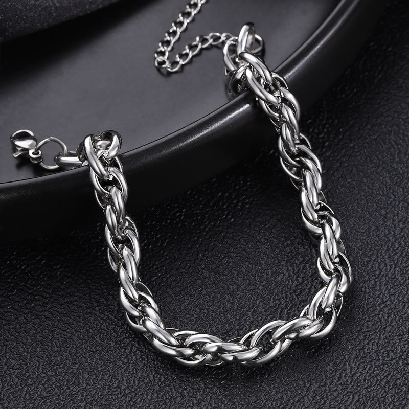 WorldNorse Steel Twisted Chain Bracelet