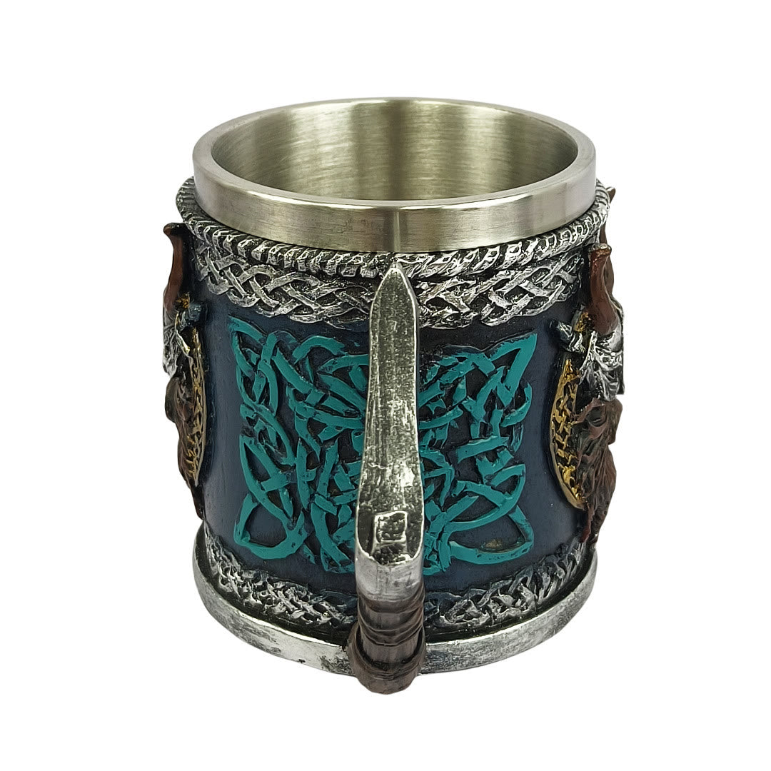 WorldNorse Celtic Knot Viking Axe Handle Mug