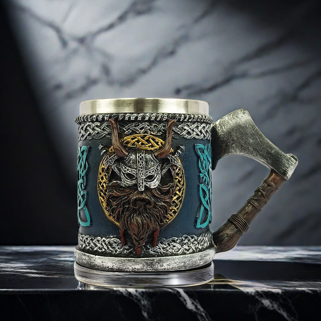 WorldNorse Celtic Knot Viking Axe Handle Mug