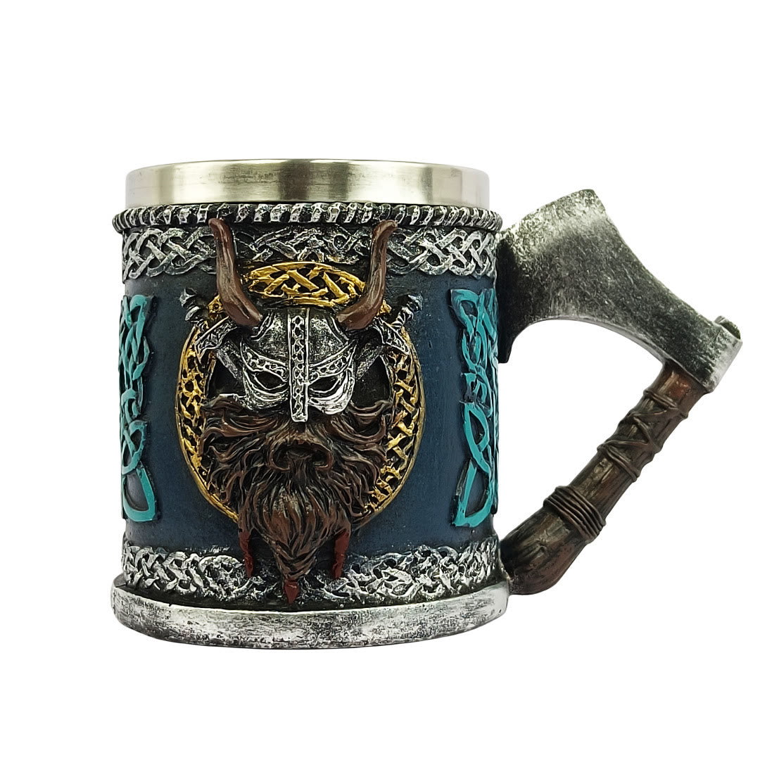 WorldNorse Celtic Knot Viking Axe Handle Mug