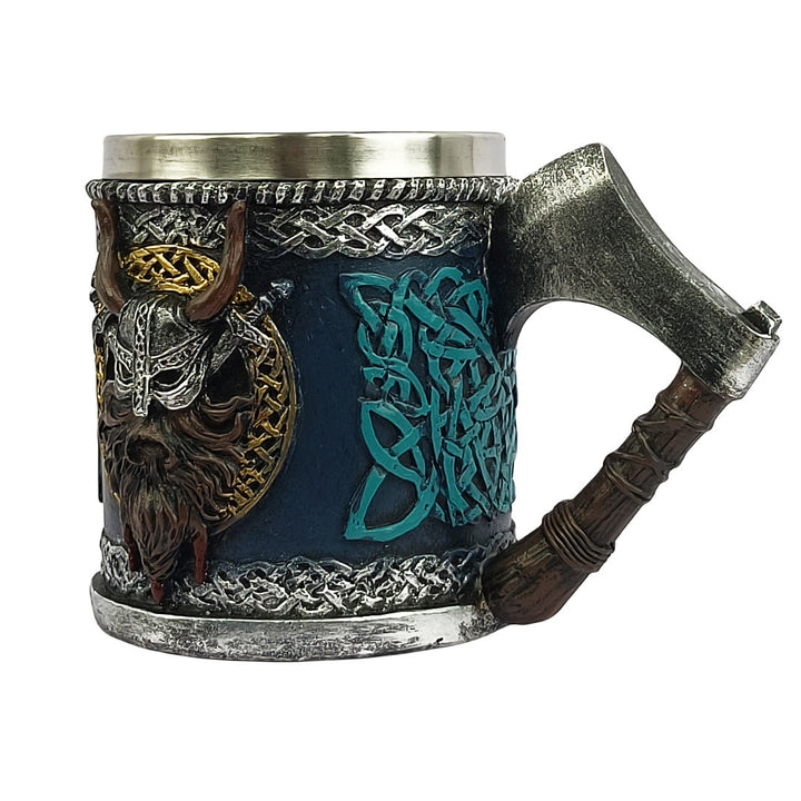 WorldNorse Celtic Knot Viking Axe Handle Mug