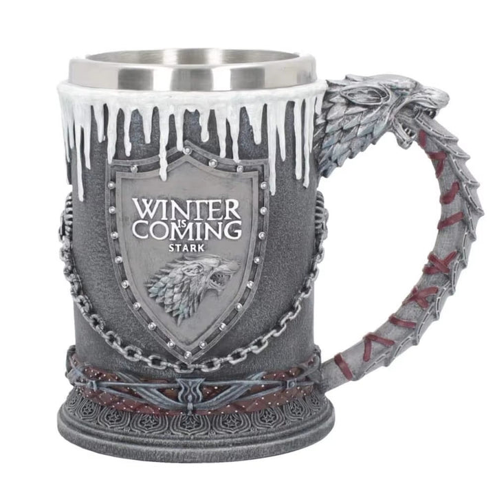 WorldNorse Winter Snow Lion Head Mug