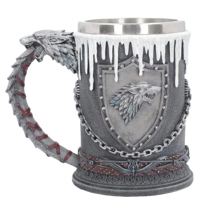 WorldNorse Winter Snow Lion Head Mug