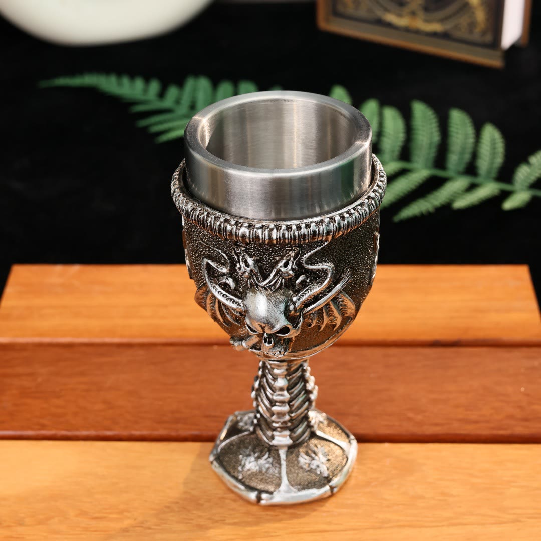 WorldNorse Skull Skeleton Sickle Goblet