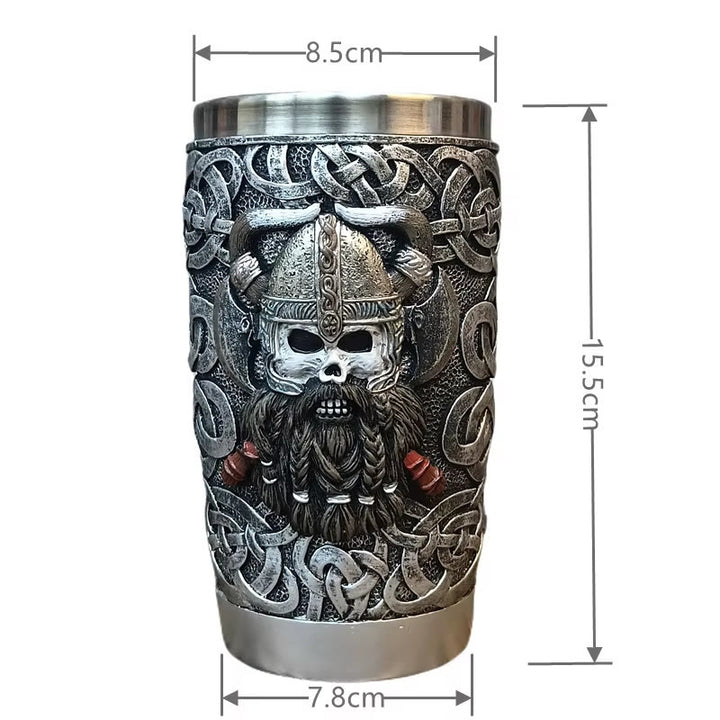 WorldNorse Viking Skull Warrior Celtic Knot Mug