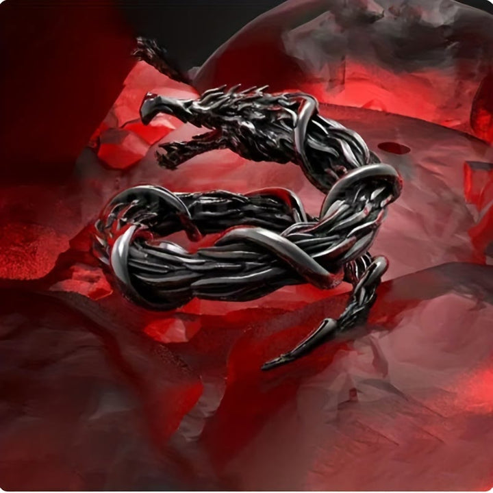 FREE Today: Gothic Viking Myth Black Dragon Ring