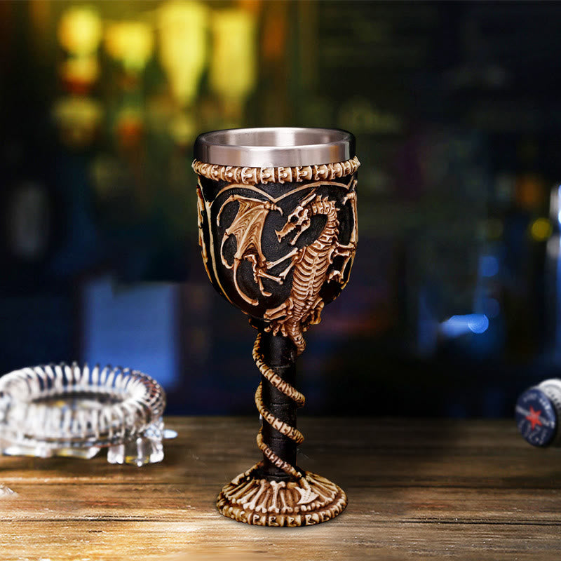 WorldNorse Norse Dragon Skull Skeleton Goblet