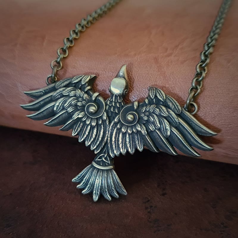 WorldNorse Viking Celtic Raven Bird Necklace