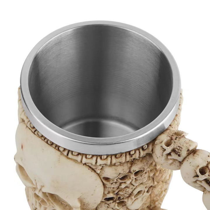 WorldNorse Skull Skeleton Spine Goblet Mug