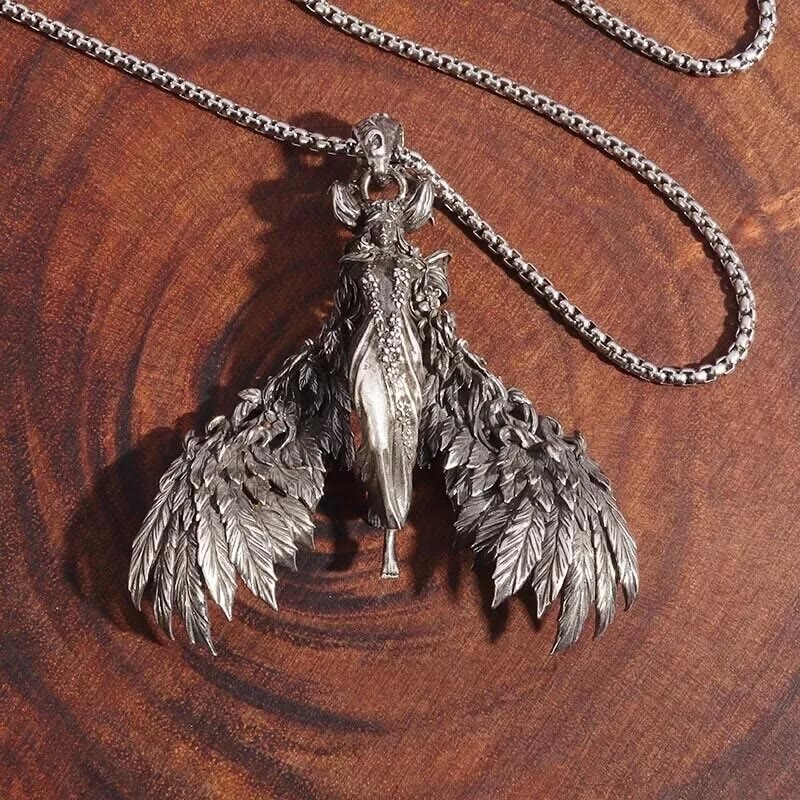 FREE Today: Winged Witch Queen Feather Necklace