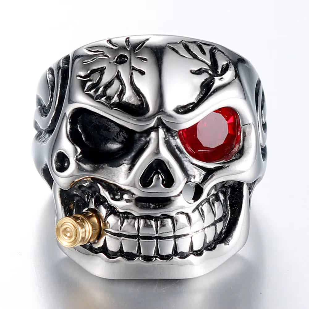 WorldNorse Gold Cigar Skull Smoke Ring