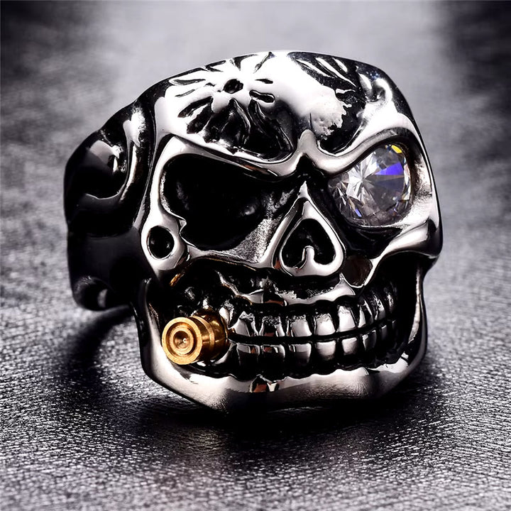 WorldNorse Gold Cigar Skull Smoke Ring