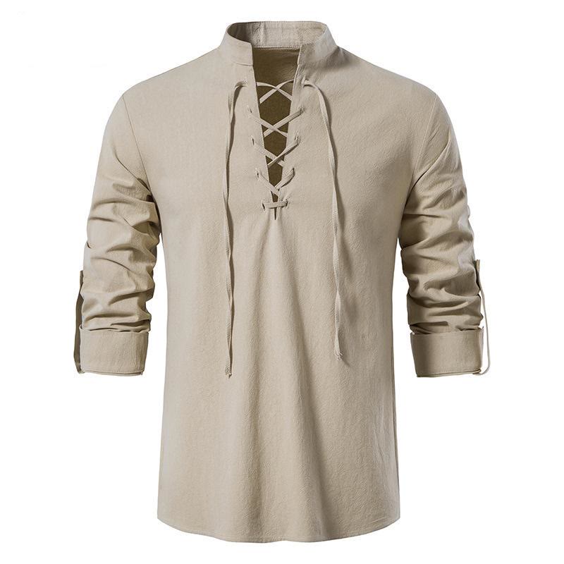 WorldNorse Medieval Lace-Up Pirate Tunic Costume Shirt