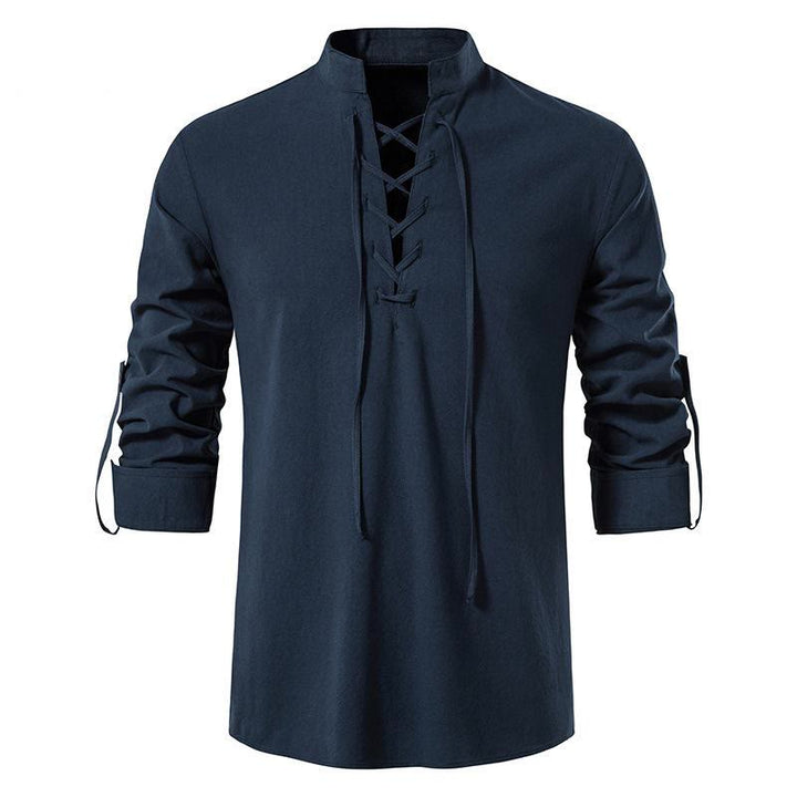 WorldNorse Medieval Lace-Up Pirate Tunic Costume Shirt