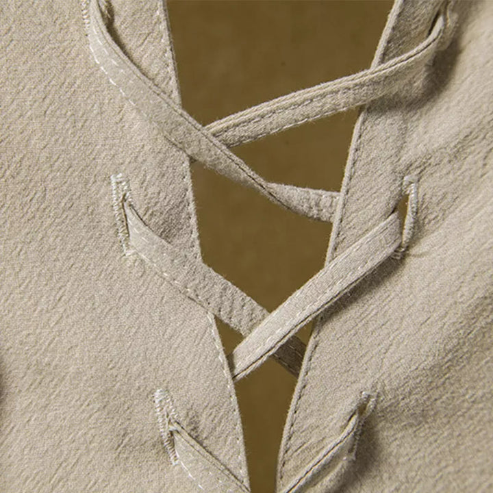 WorldNorse Medieval Lace-Up Tunic Henley Costume Shirt - image 4