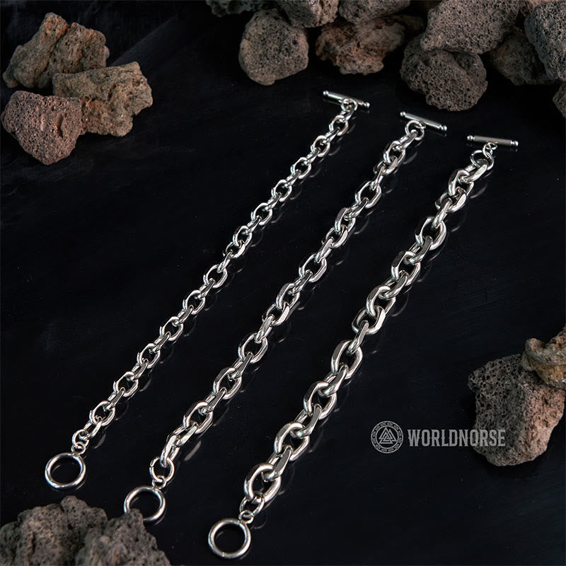 WorldNorse Flat Rhombus One Word Buckle Bracelet