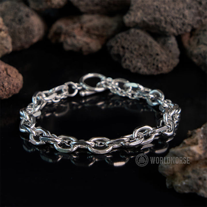 WorldNorse Flat Rhombus One Word Buckle Bracelet