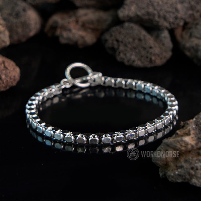 WorldNorse Fang Pearl One Word Buckle Bracelet