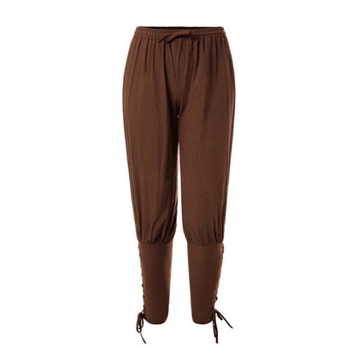WorldNorse Viking Traditional Ankle Ties Costume Pant - Brown - 3XL - image 15