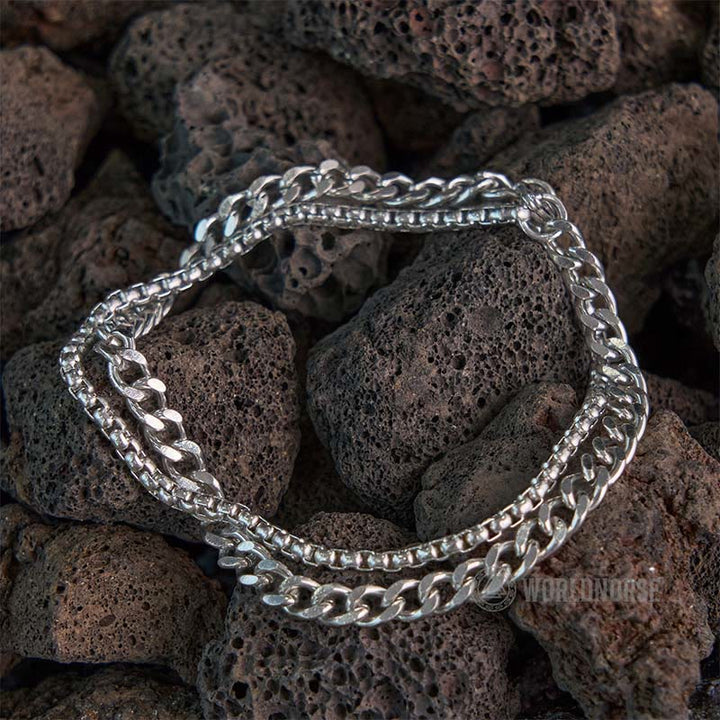 WorldNorse Two-sided Titanium Steel Bracelet