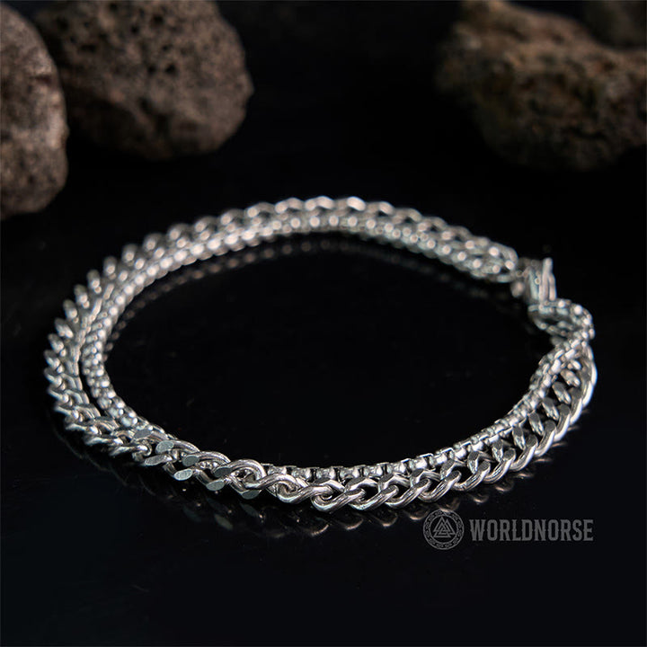 WorldNorse Two-sided Titanium Steel Bracelet