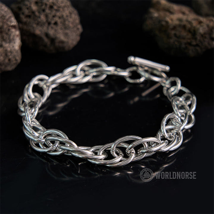 WorldNorse Coarse Twist One Word Buckle Bracelet