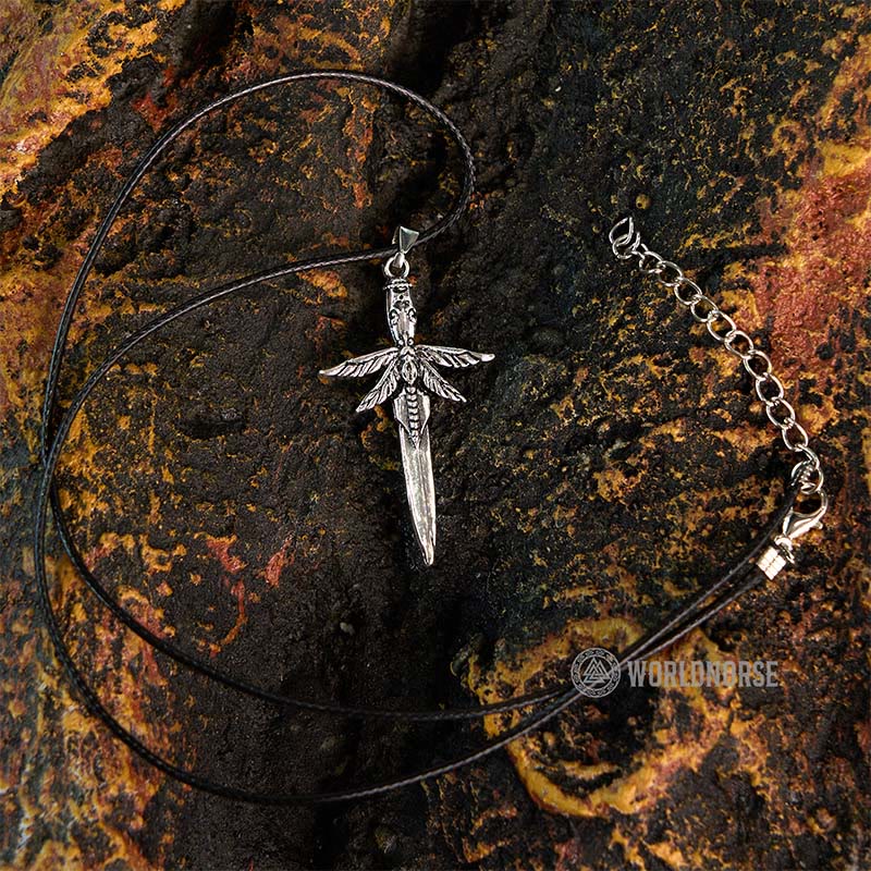 WorldNorse Skull Dragonfly Dagger Necklace - image 6