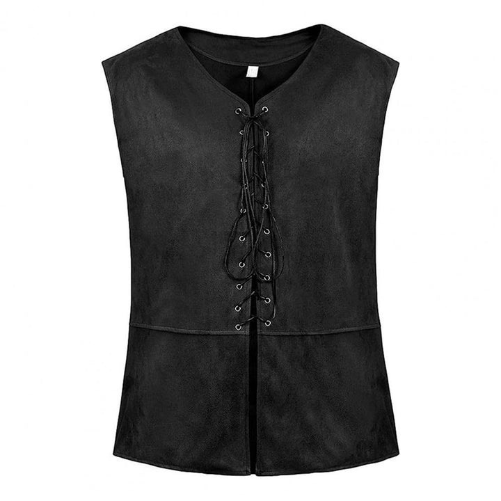 WorldNorse Medieval Lace-Up Vest Costume Waistcoat - Black - 2XL - image 3