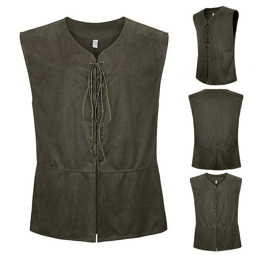 WorldNorse Medieval Lace-Up Vest Costume Waistcoat