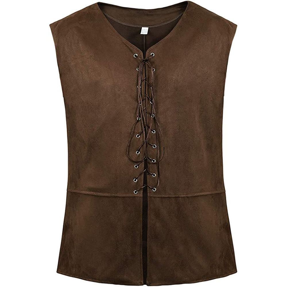 WorldNorse Medieval Lace-Up Vest Costume Waistcoat