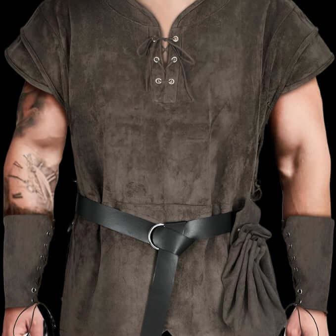 WorldNorse Medieval Faux Suede Lace-Up Costume Waistcoat - image 3