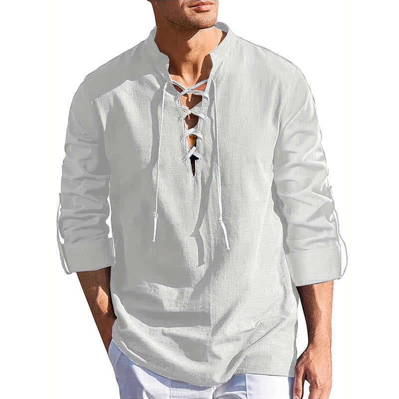 WorldNorse Medieval Lace-Up Tunic Henley Costume Shirt - image 8