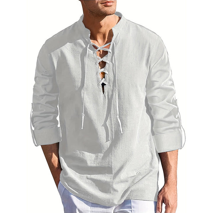 WorldNorse Medieval Lace-Up Tunic Henley Costume Shirt - image 8