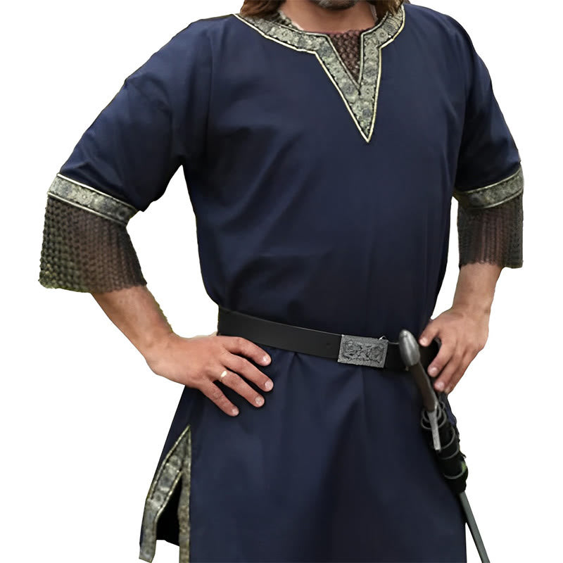 WorldNorse Medieval Embroidered Trim Tunic Costume Shirt