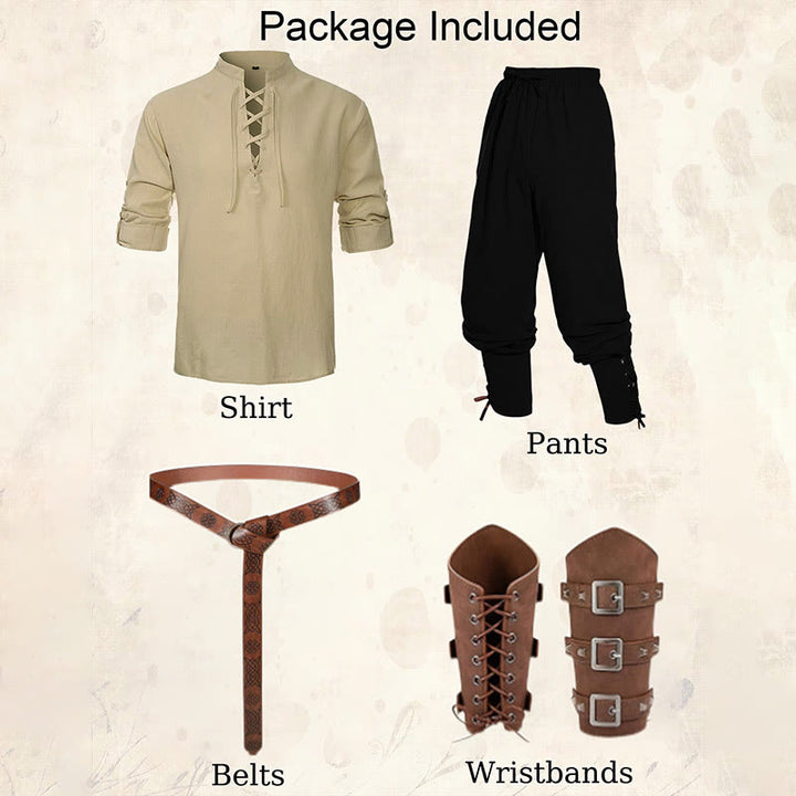 WorldNorse Medieval Nordic Tunic 4-Piece Costume Set  - image 3