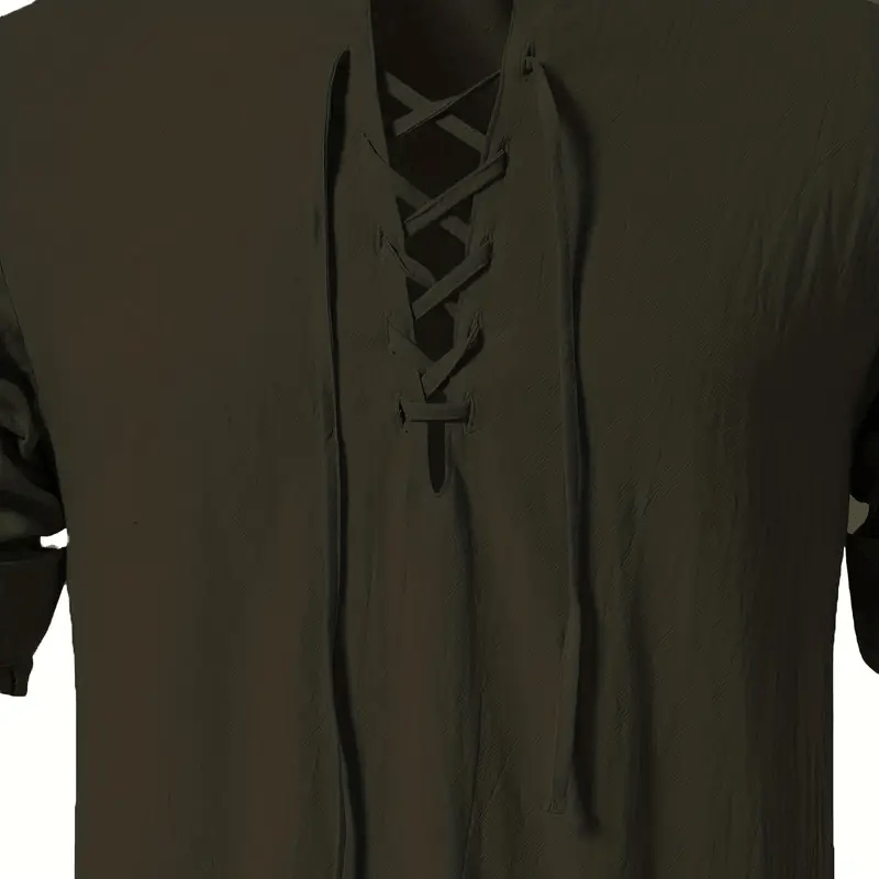 WorldNorse Medieval Lace-Up Tunic Henley Costume Shirt - image 16