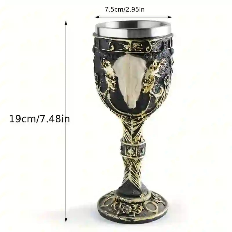 WorldNorse Gothic Skeleton Chalice Goblet