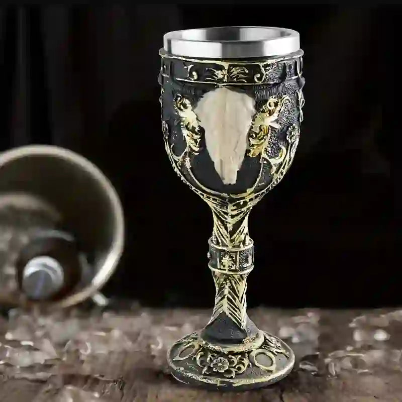 WorldNorse Gothic Skeleton Chalice Goblet