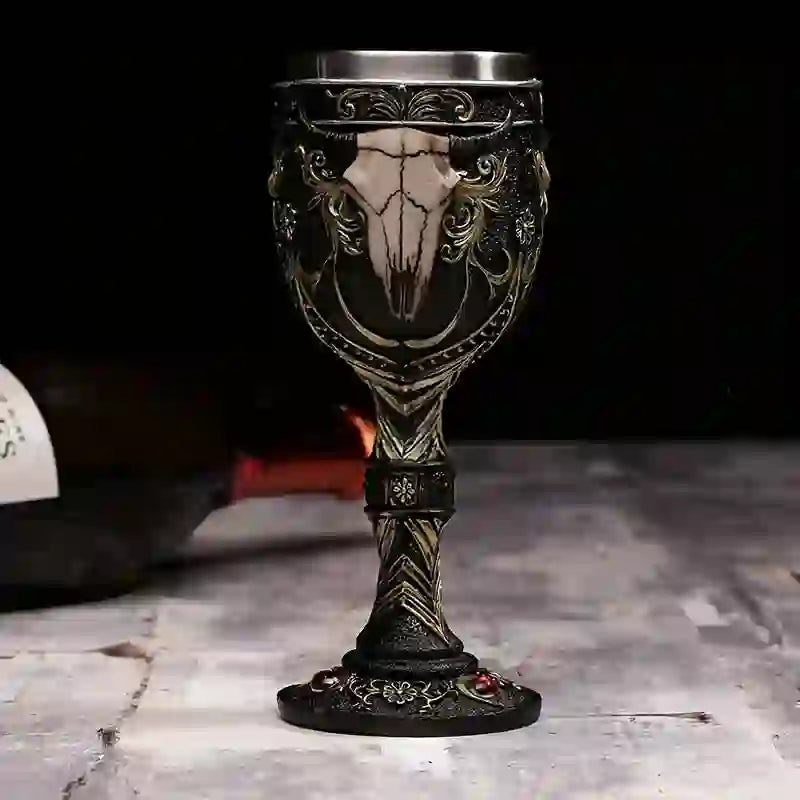 WorldNorse Gothic Skeleton Chalice Goblet