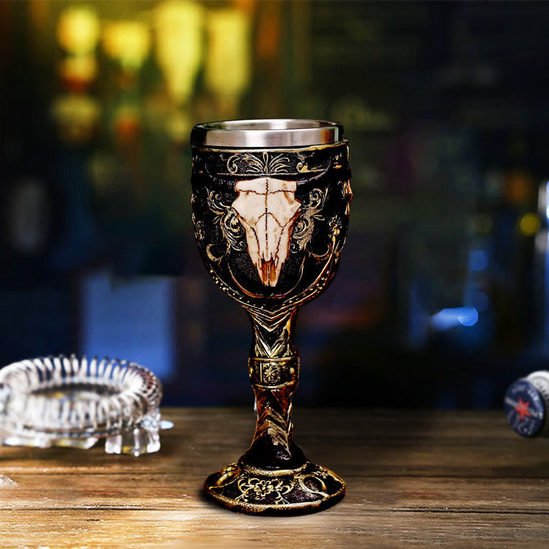 WorldNorse Gothic Skeleton Chalice Goblet