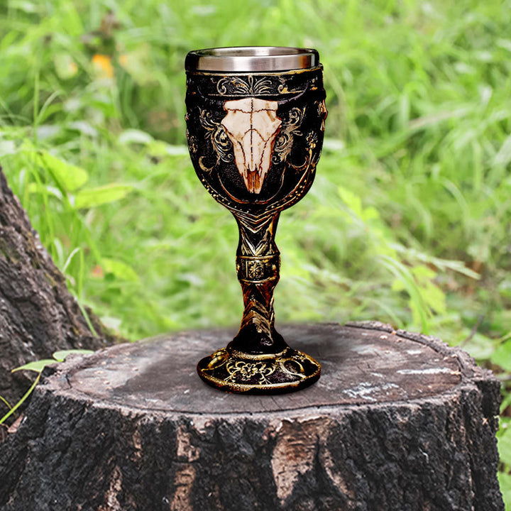 WorldNorse Gothic Skeleton Chalice Goblet