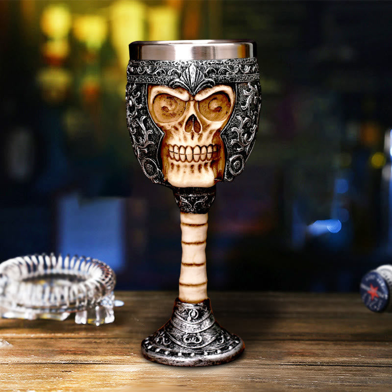 WorldNorse Medieval Knight Skeleton Goblet