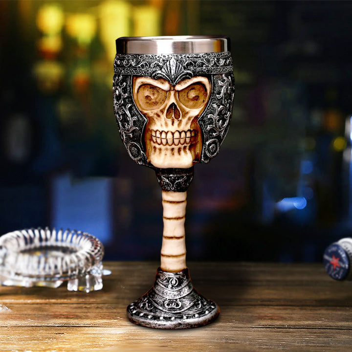 WorldNorse Medieval Knight Skeleton Goblet