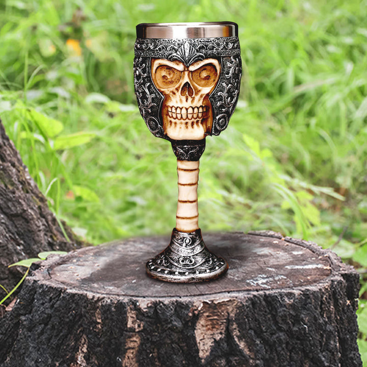 WorldNorse Medieval Knight Skeleton Goblet