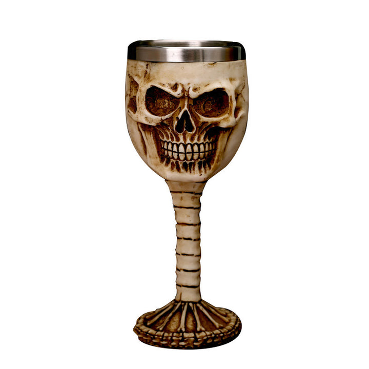 WorldNorse Resin Skull Bone Goblet